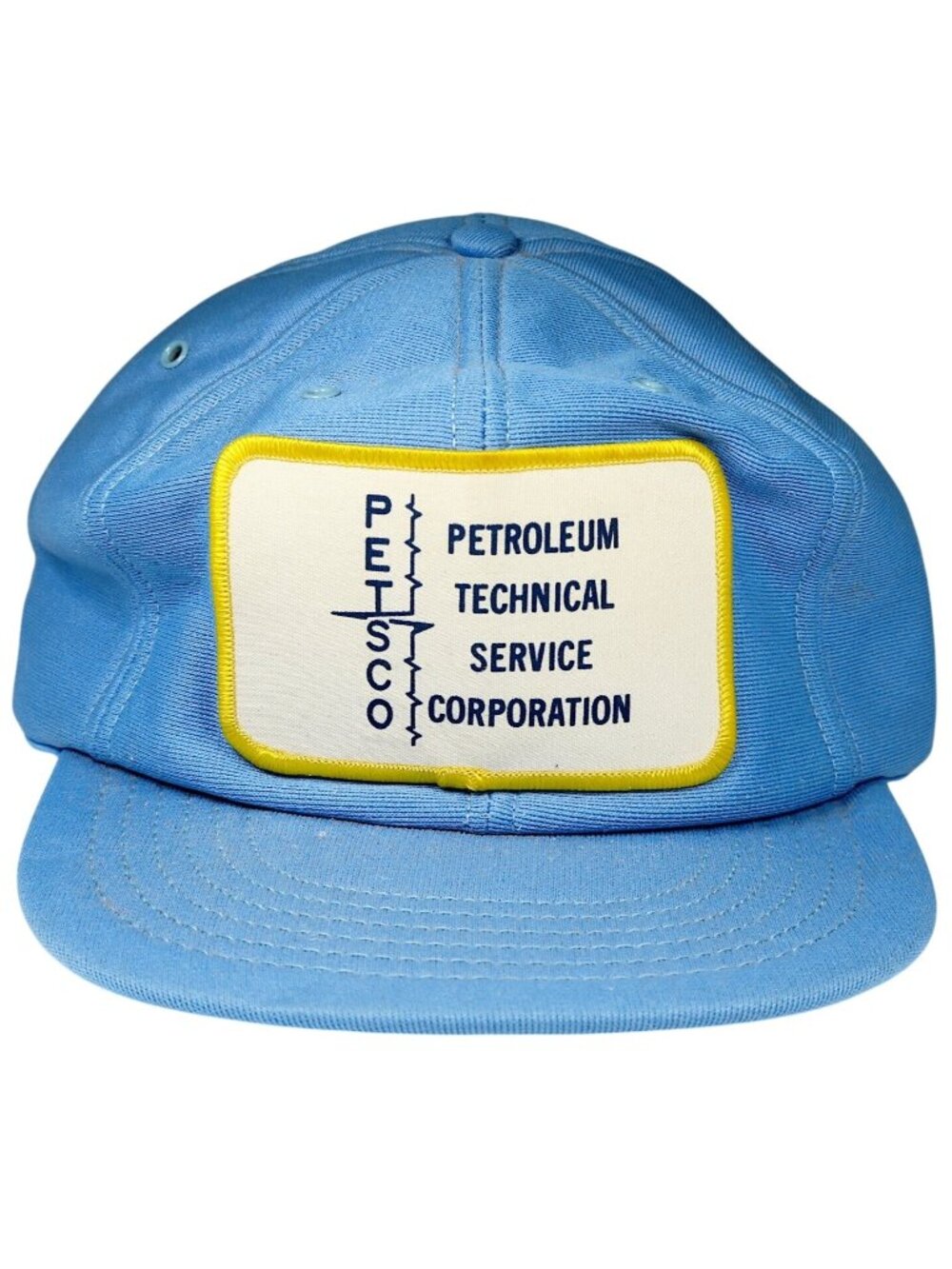 Vintage 1980s PETSCO Oilfield Trucker Hat - Snapback Patch Cap - Made in USA